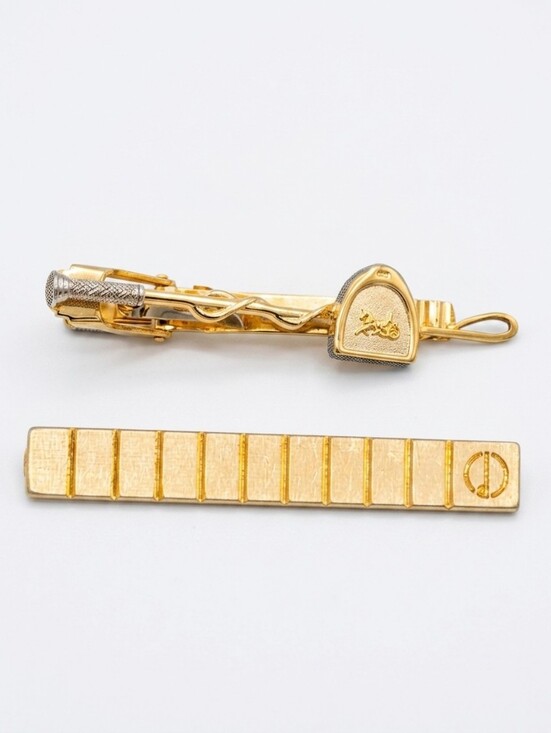 celine and dunhill Other - Vintage Celine & Dunhill Gold Tone Tie Clip Bundle EUC